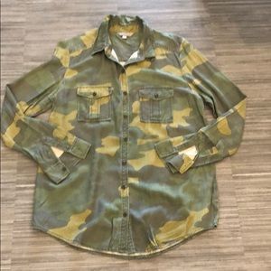 Camo button down